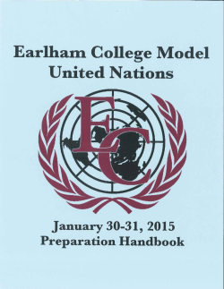 ECMUN 2015 Handbook - Earlham College Model United Nations