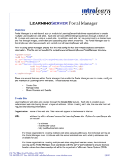 LearningServer Portal Manager