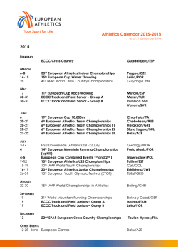 Athletics Calendar 2015-2018 2015