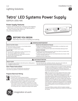 Installation Guide — GEPS24-100U-NA Tetra Power