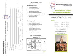 Brochure in PDF format - McDonough County Genealogical Society