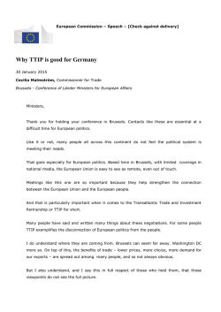 Speech: Why TTIP is good for Germany