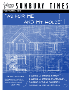 "As For Me and My House"