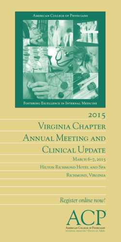 2015 Virginia Chapter Annual Meeting and Clinical Update