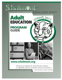 view program guide (pdf) - Schalmont Central Schools
