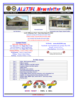 February 2015 Newsletter is now online