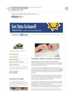 Grinnell Chamber Weekly Newsletter01/29/15