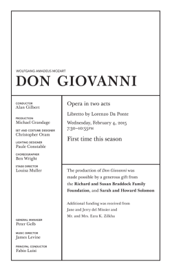 February 4: Don Giovanni