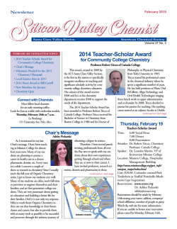 2014 Teacher-Scholar Award - American Chemical Society, Santa