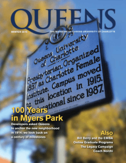100 Years in Myers Park - Queens University of Charlotte