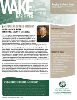 BAR FLYER - Wake County Bar Association