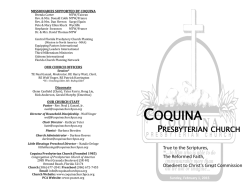 Order of Worship - Coquina Presbyterian Church