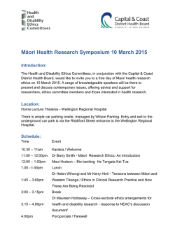 Māori Health Research Symposium flyer