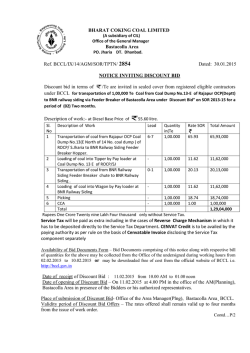 Ref. BCCL/IX/14/AGM Discount bid in terms of Description of work