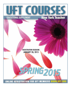 Spring 2015 Educational Supplement