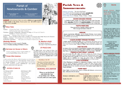 Download Bulletin - Parish of Newtownards and Comber