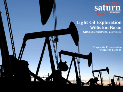 Light Oil Exploration Williston Basin