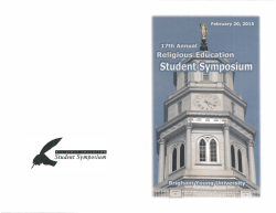 Click Here for the Student Symposium Schedule