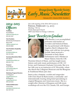 OCRS news February 2015 - Orange County Recorder Society