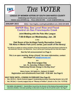January - League of Women Voters of South San Mateo County