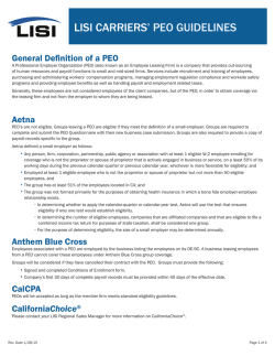 PEO Guidelines Flyer