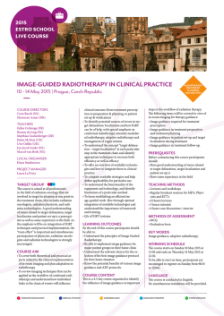 IMAGE-GUIDED RADIOTHERAPY IN CLINICAL PRACTICE