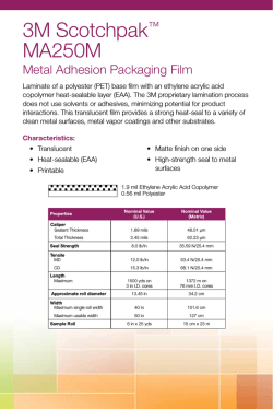Scotchpak MA250M Metal Adhesion Packaging Film Flyer