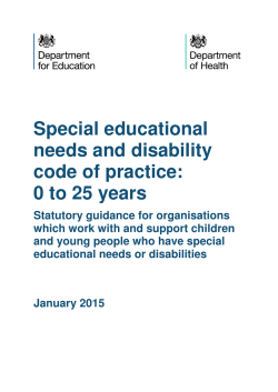 The Special Educational Needs and Disability