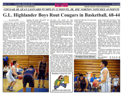G.L. Highlander Boys Rout Cougars in Basketball, 68-44