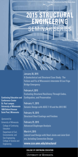 2015 STRUCTURaL EngInEERIng - College of Continuing Education