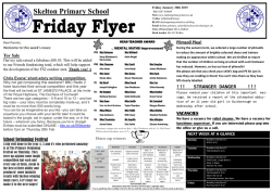 Friday flyer - Skelton Primary School