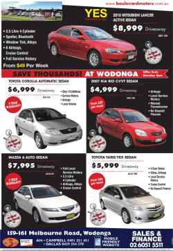SAVE THOUSANDS! AT WODONGA Offer Ends