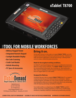 Tablet PC xTablet T8700 Brochure