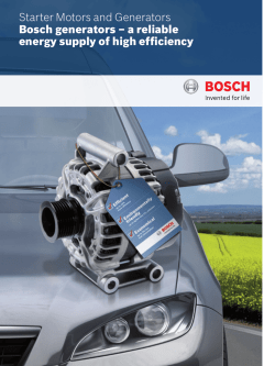 Bosch generators – a reliable energy supply of high efficiency