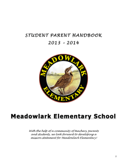 ML Handbook - Meadowlark Elementary School