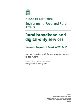 Rural broadband and digital-only services