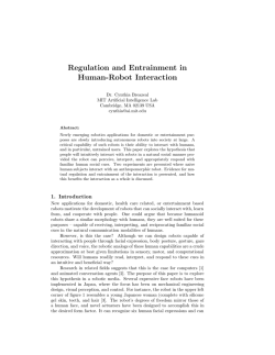 Regulation and Entrainment in Human-Robot Interaction