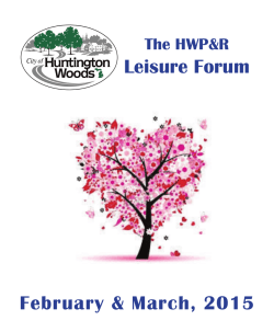 Senior Leisure Forum - City of Huntington Woods