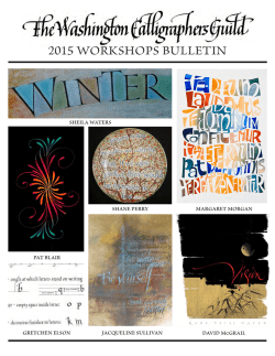 Download the Workshops Bulletin - Washington Calligraphers Guild