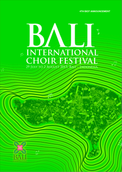 4th Bali International Choir Festival 2015