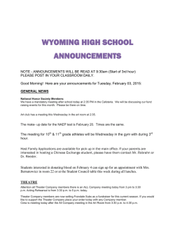 wyoming high school announcements