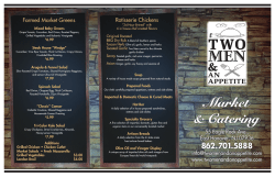the complete market menu - Two Men And an Appetite