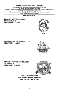 English Setter Club of New England