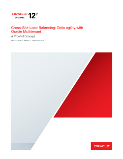 Cross-Site Load Balancing: Data Agility with Oracle Multitenant