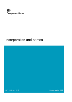 Incorporation and names
