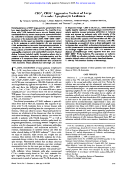 CD3+, CD56+ Aggressive Variant of Large Granular