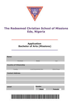 Download BA Application Form - The Redeemed Christian School of