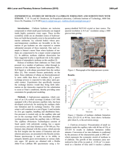 Experimental Studies of Methane Clathrate Formation and