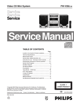 Service Manual FW-V28 - Driver download Dll service manual user