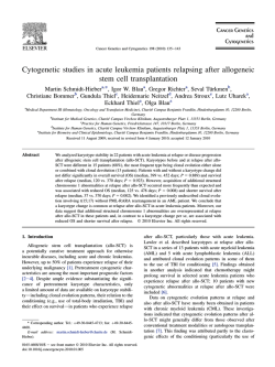 Cytogenetic studies in acute leukemia patients